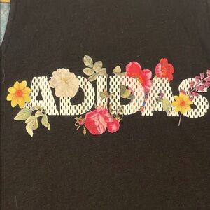 Adidas Black Floral Tank Top